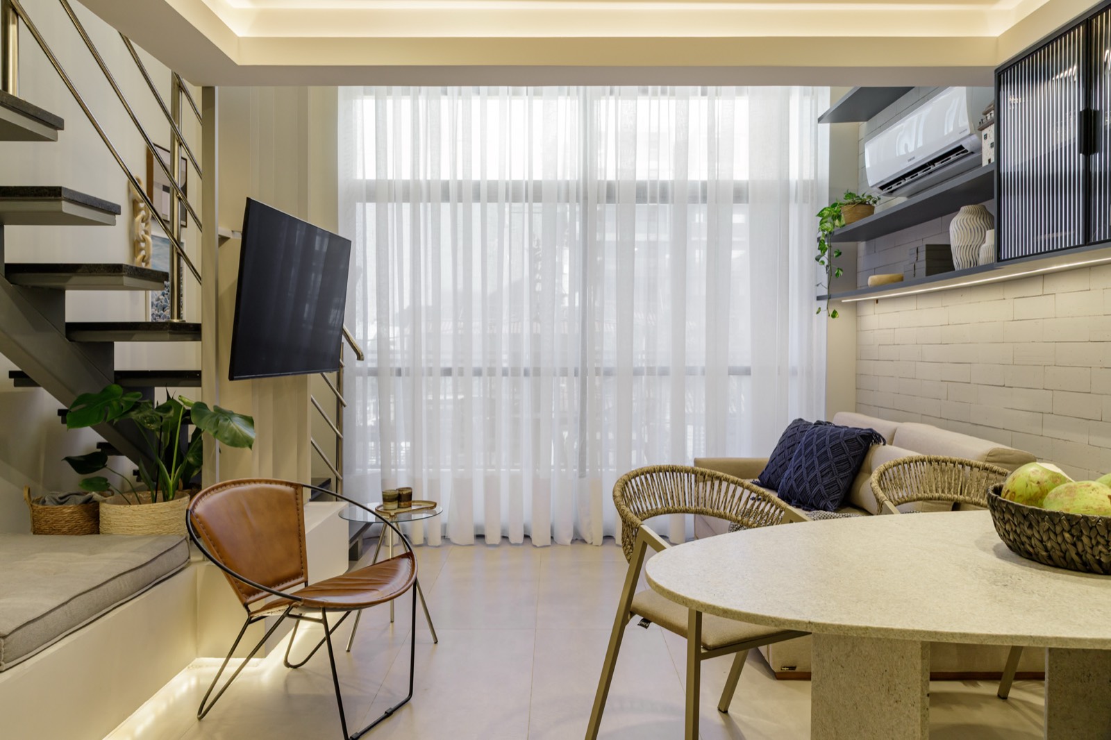 Área de leitura — projeto de arquitetura por Renata Dantas